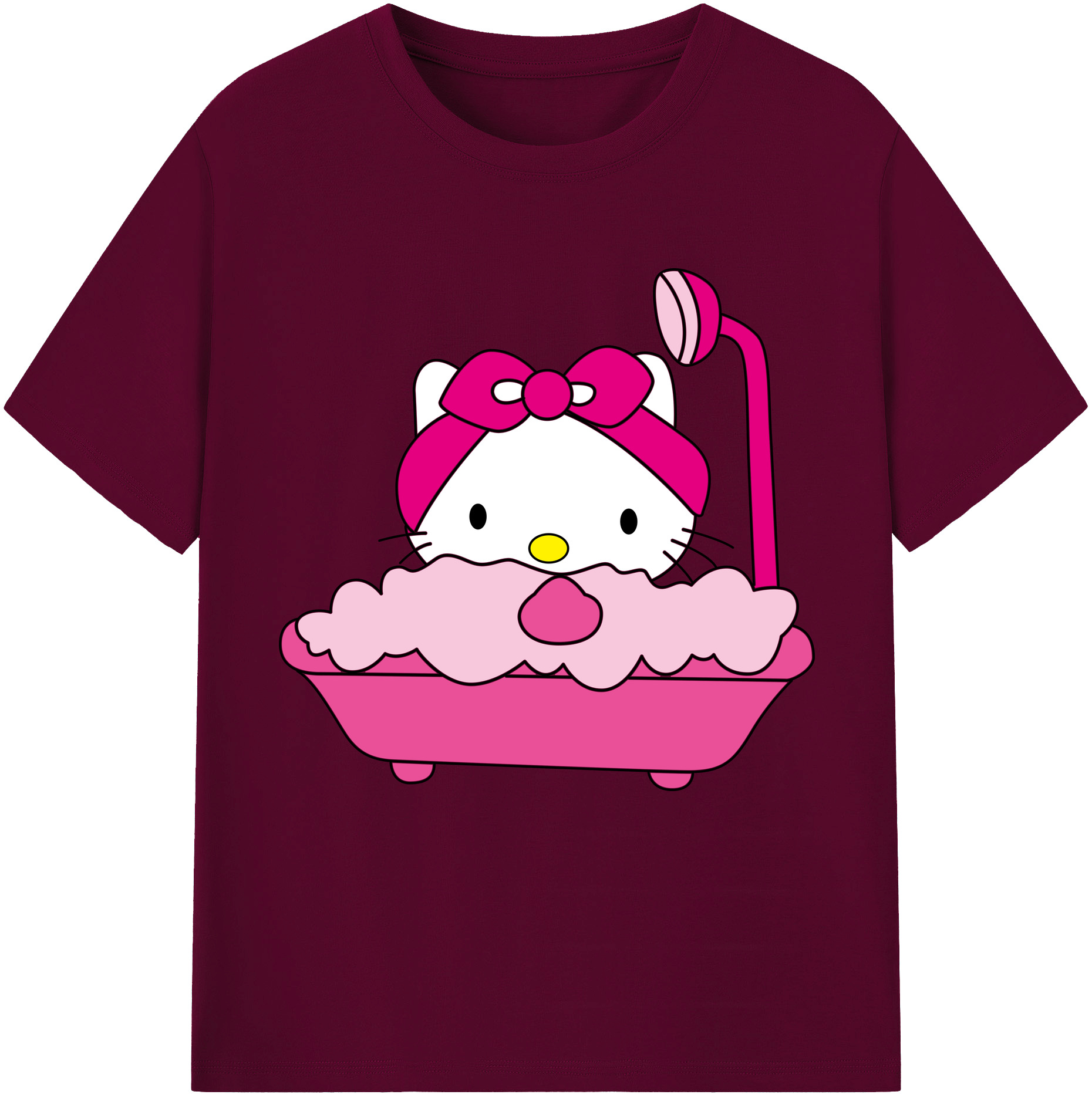 （画像用） Hello Kitty ハローキティ レディースカジュアルプリントTシャツ（綿100％）
